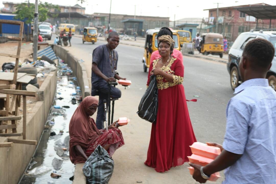 Prophetess Ade-Salu and members taking part in community outreach